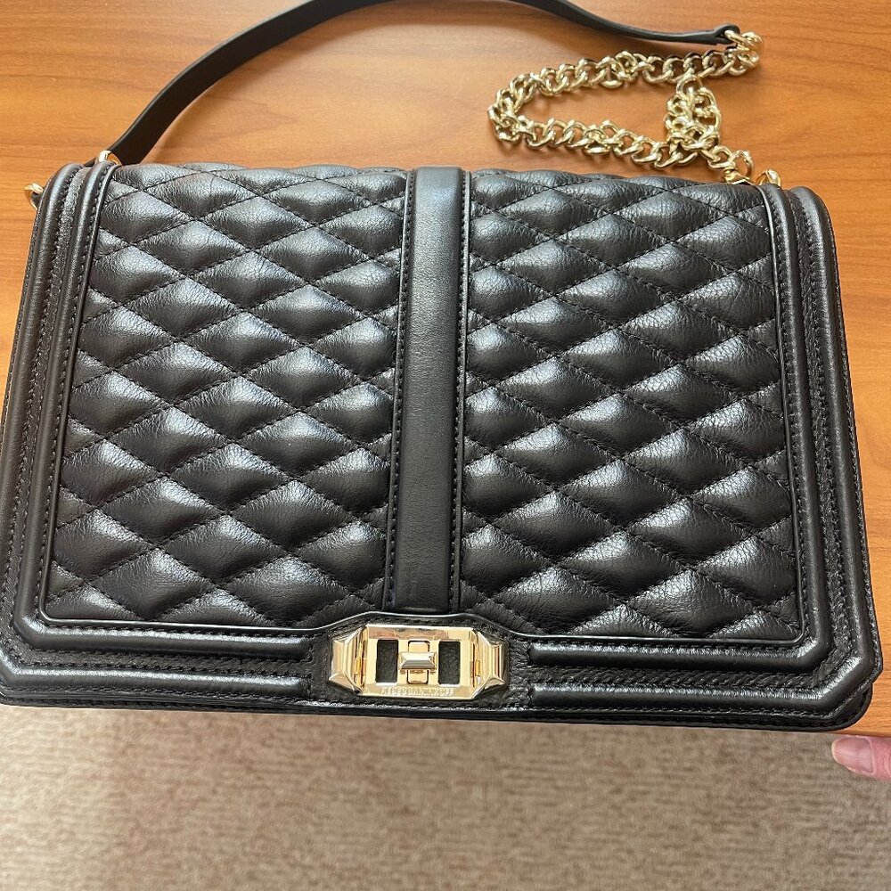 Black Chanel type Designer Rebecca Minkoff handbag